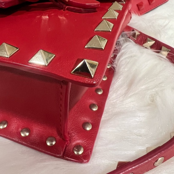 💯 Authentic Valentino Top Handle Rockstud HandBag - Picture 8 of 8